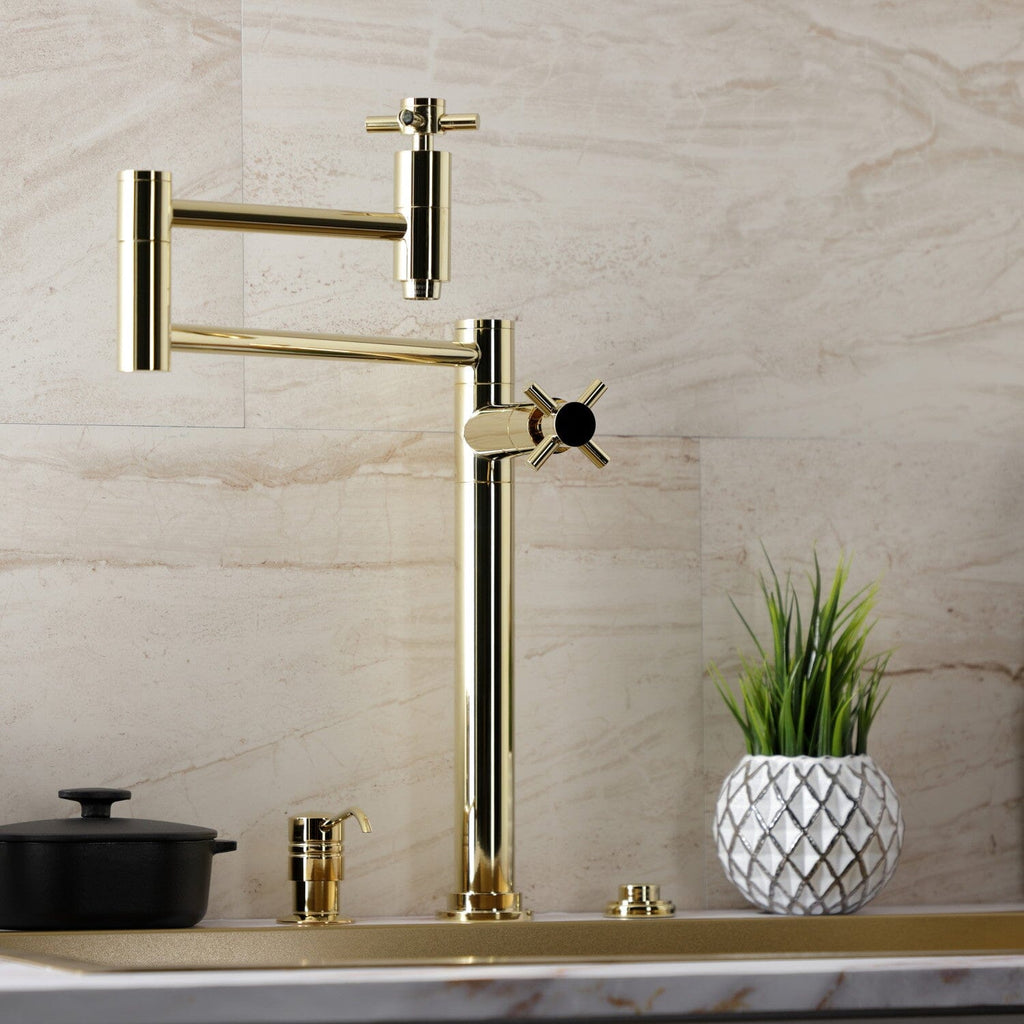 Concord Two-Handle 1-Hole Deck Mount Pot Filler Faucet