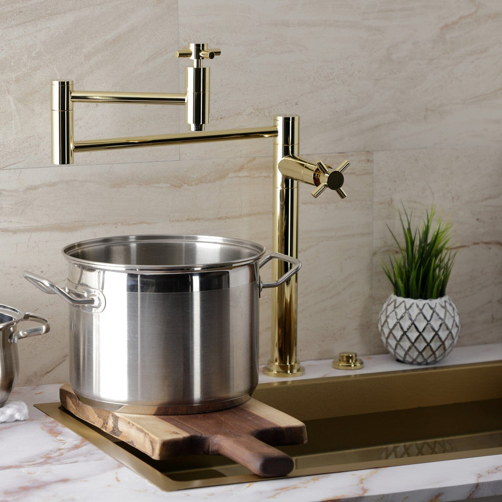 Concord Two-Handle 1-Hole Deck Mount Pot Filler Faucet