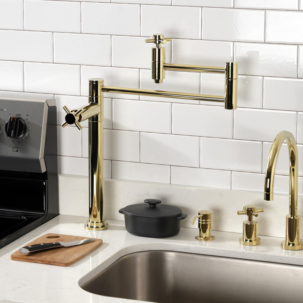 Concord Two-Handle 1-Hole Deck Mount Pot Filler Faucet