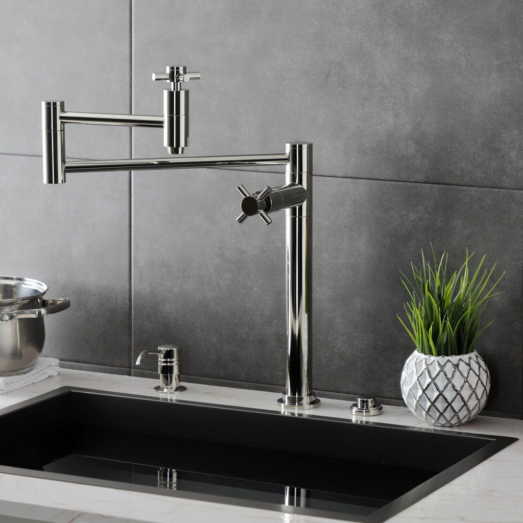 Concord Two-Handle 1-Hole Deck Mount Pot Filler Faucet