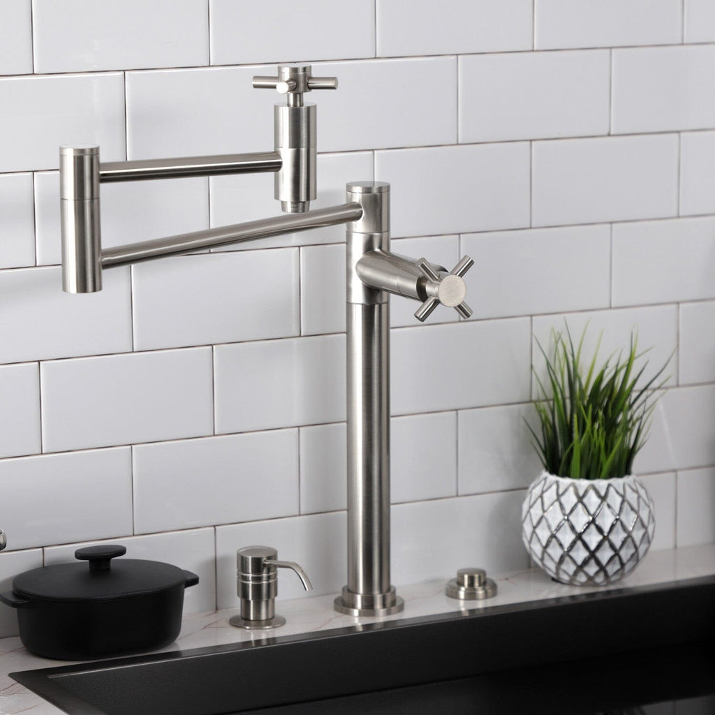 Concord Two-Handle 1-Hole Deck Mount Pot Filler Faucet