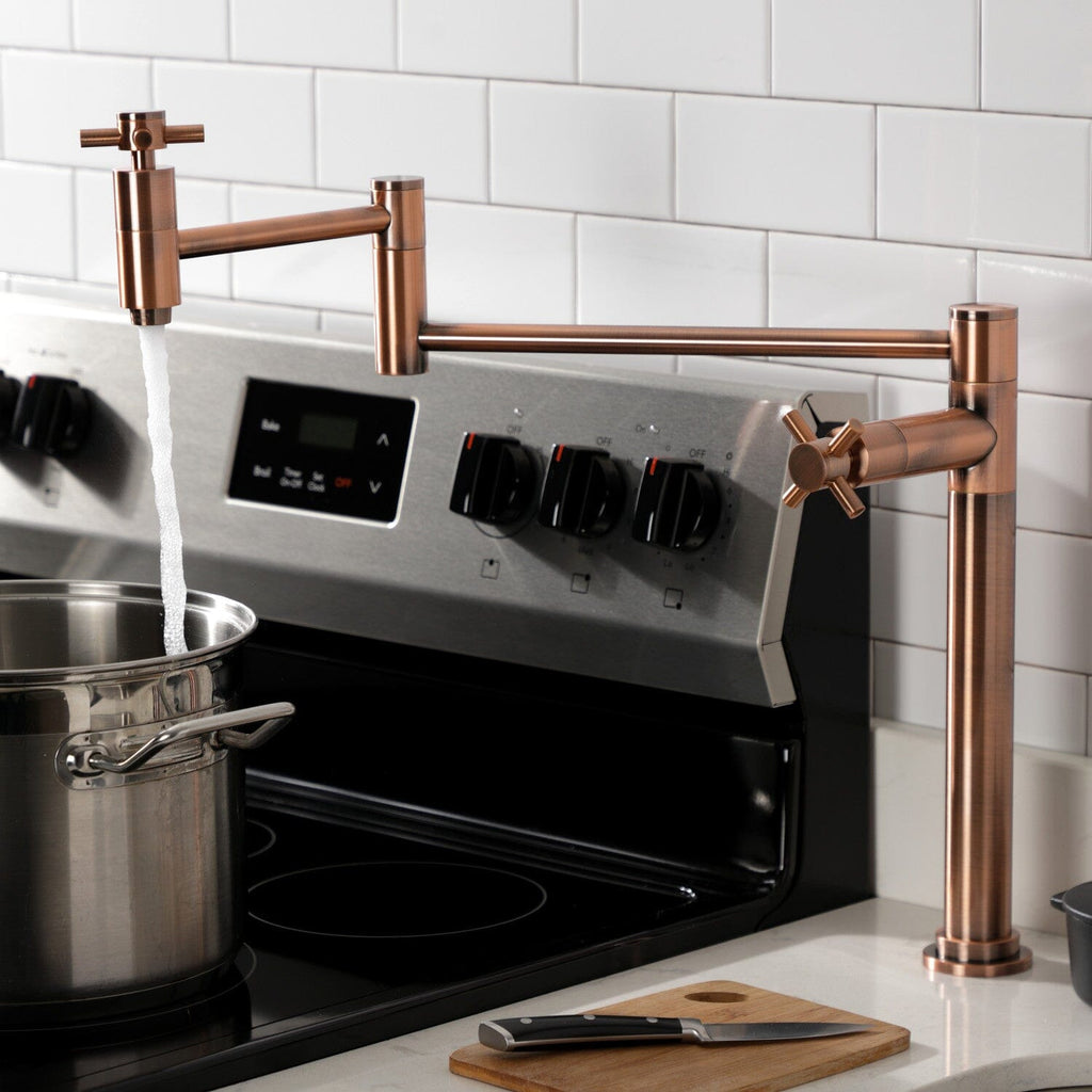 Concord Two-Handle 1-Hole Deck Mount Pot Filler Faucet