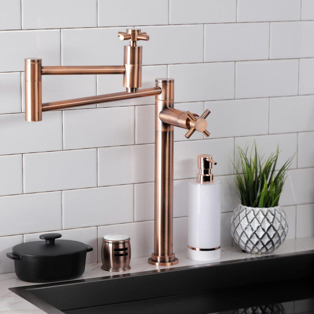 Concord Two-Handle 1-Hole Deck Mount Pot Filler Faucet