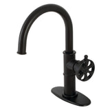 Belknap Single-Handle 1-Hole Deck Mount Bathroom Faucet with Push Pop-Up and Deck Plate