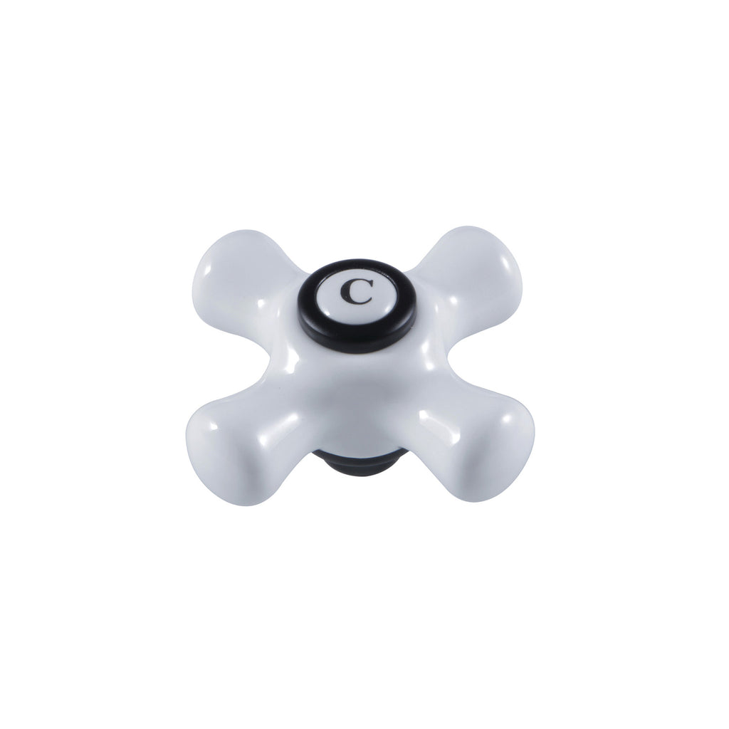 Porcelain Cross Handle (Cold Side)