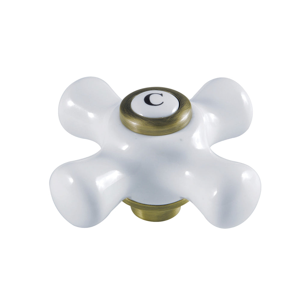 Porcelain Cross Handle (Cold Side)