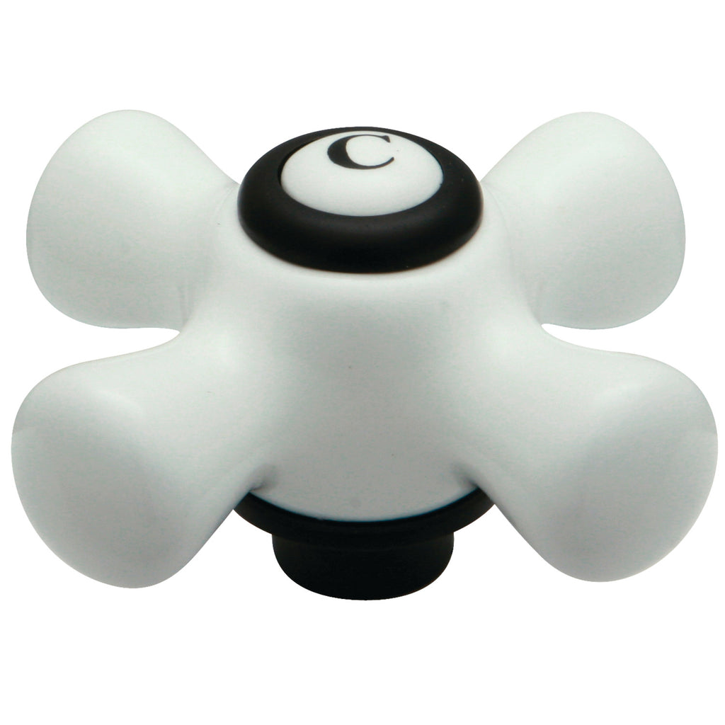 Porcelain Cross Handle (Cold Side)