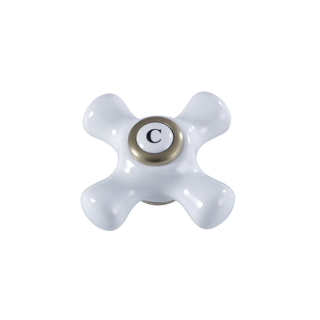 Porcelain Cross Handle (Cold Side)