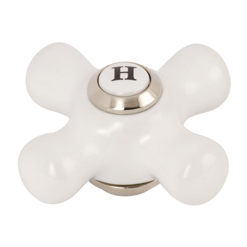 Porcelain Cross Handle (Hot Side)