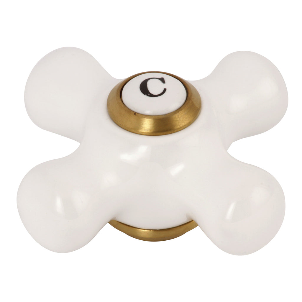 Porcelain Cross Handle (Cold Side)