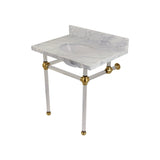 Fauceture 30-Inch Marble Console Sink with Acrylic Feet