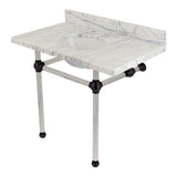 Fauceture 36-Inch Marble Console Sink with Acrylic Feet