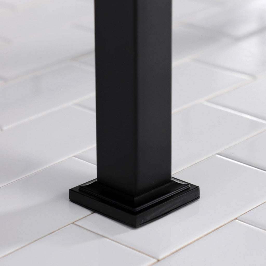 Monarch 37-Inch Ceramic Console Sink with Stainless Steel Legs (1-Hole)