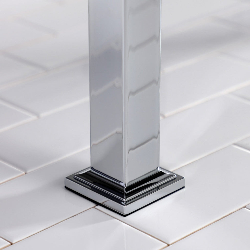 Monarch 37-Inch Ceramic Console Sink with Stainless Steel Legs (1-Hole)