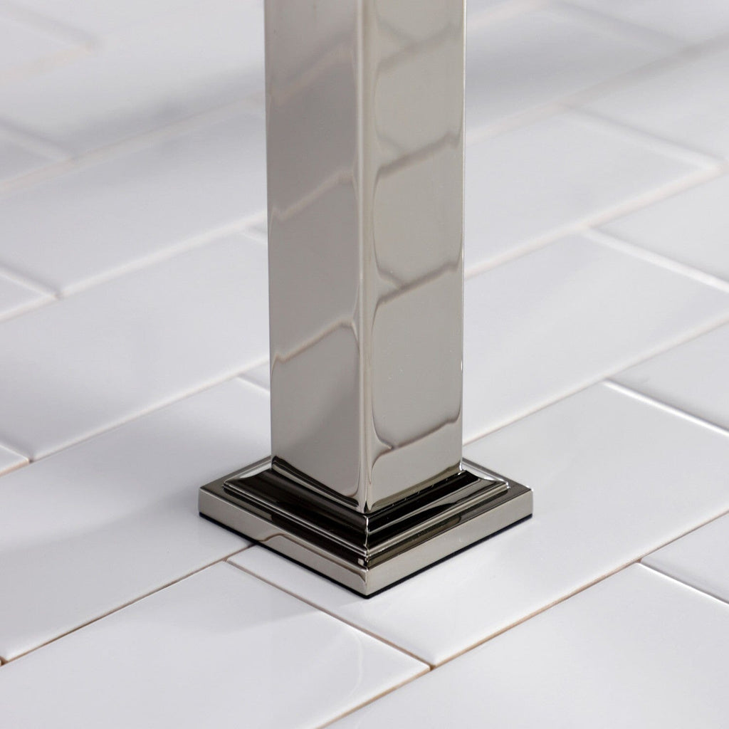 Monarch 37-Inch Ceramic Console Sink with Stainless Steel Legs (1-Hole)