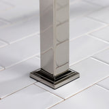 Monarch 37-Inch Ceramic Console Sink with Stainless Steel Legs (1-Hole)