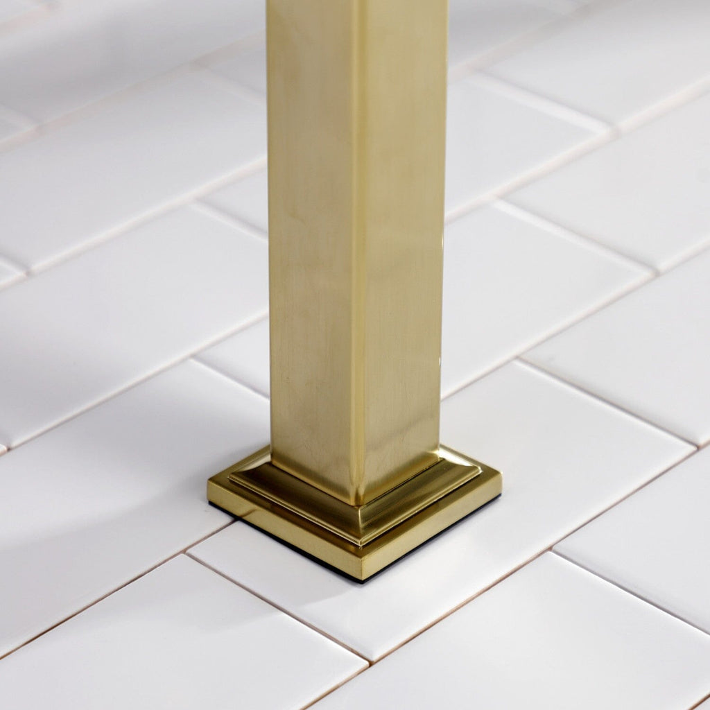 Monarch 37-Inch Ceramic Console Sink with Stainless Steel Legs (1-Hole)