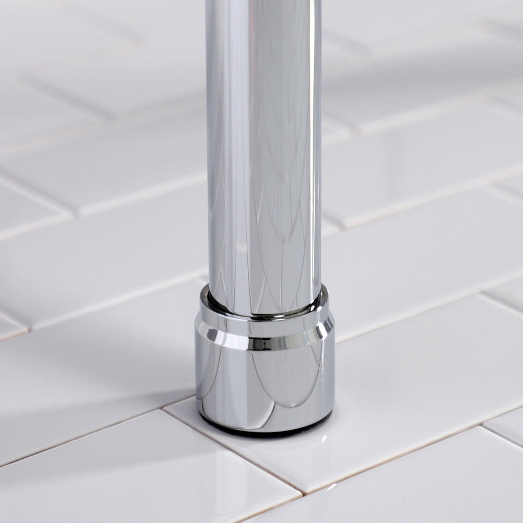 Dreyfuss 37-Inch Ceramic Console Sink with Stainless Steel Legs (1-Hole)