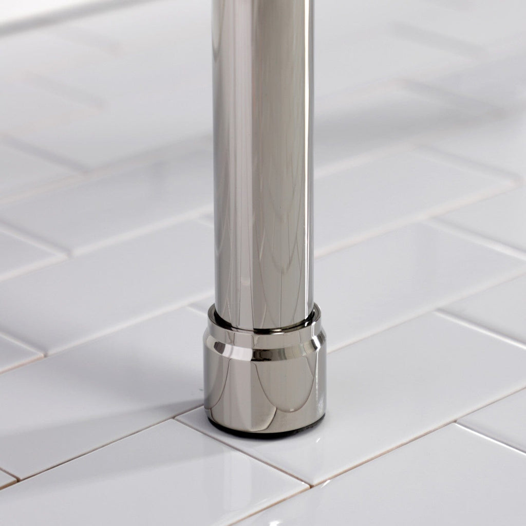 Dreyfuss 37-Inch Ceramic Console Sink with Stainless Steel Legs (1-Hole)