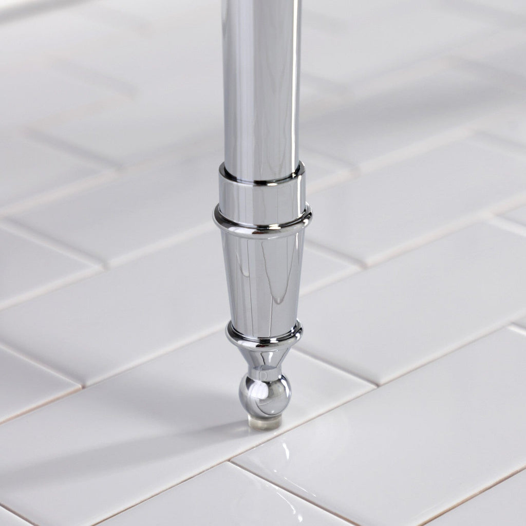 Edwardian 37-Inch Ceramic Console Sink with Brass Legs (1-Hole)