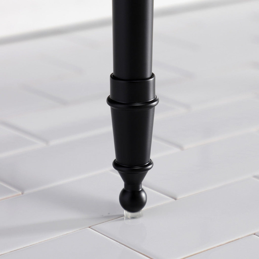 Edwardian 37-Inch Ceramic Console Sink with Brass Legs (1-Hole)