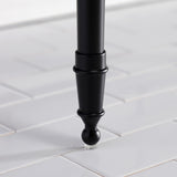 Edwardian 37-Inch Ceramic Console Sink with Brass Legs (1-Hole)