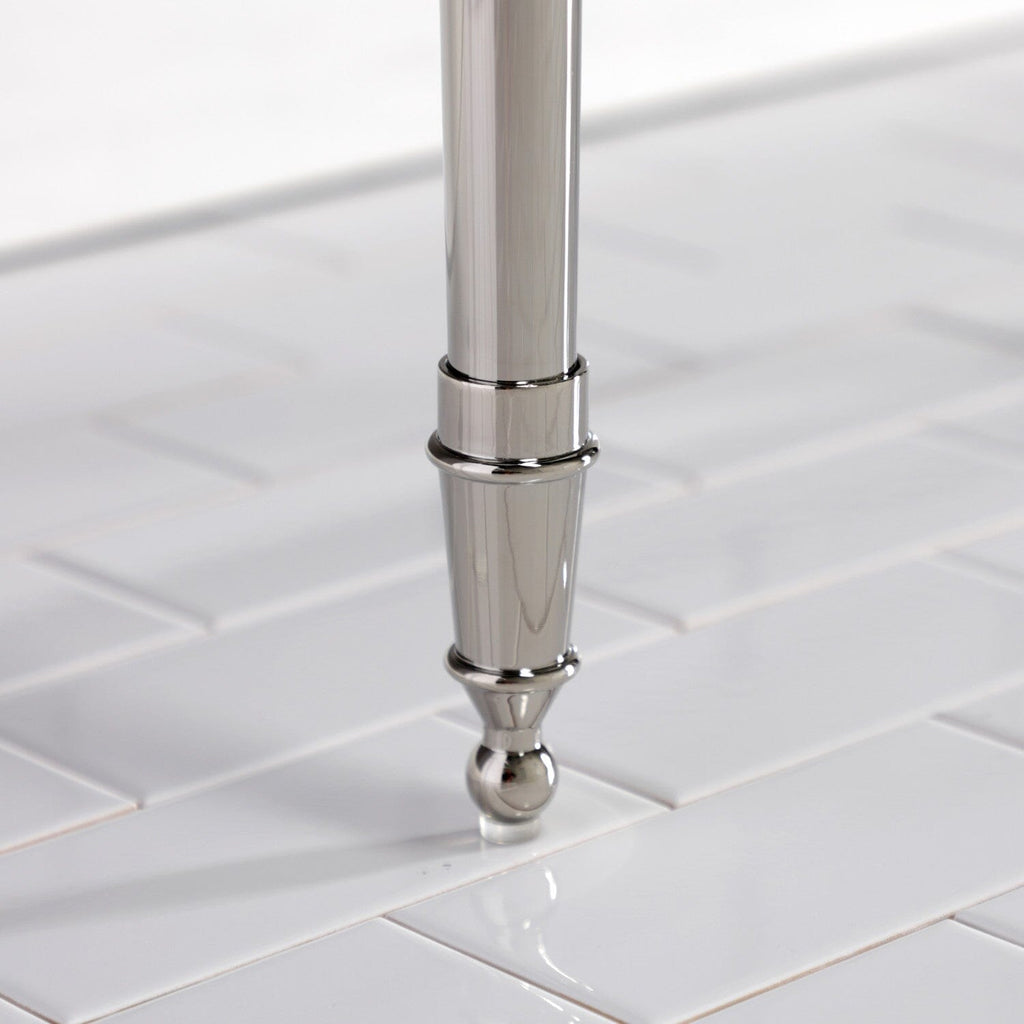 Edwardian 37-Inch Ceramic Console Sink with Brass Legs (1-Hole)