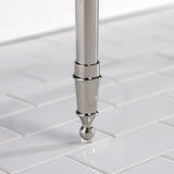 Edwardian 37-Inch Ceramic Console Sink with Brass Legs (1-Hole)