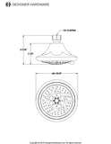 Vilbosch 5-Inch Round 5-Function ABS Shower Head