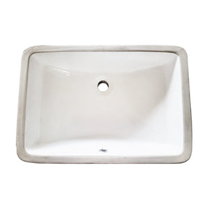 Piazza 21-Inch Ceramic Undermount Bathroom Sink
