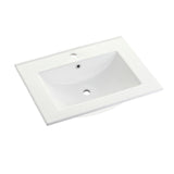 Ultra Modern 24-Inch Ceramic Vanity Sink Top (1 Hole)