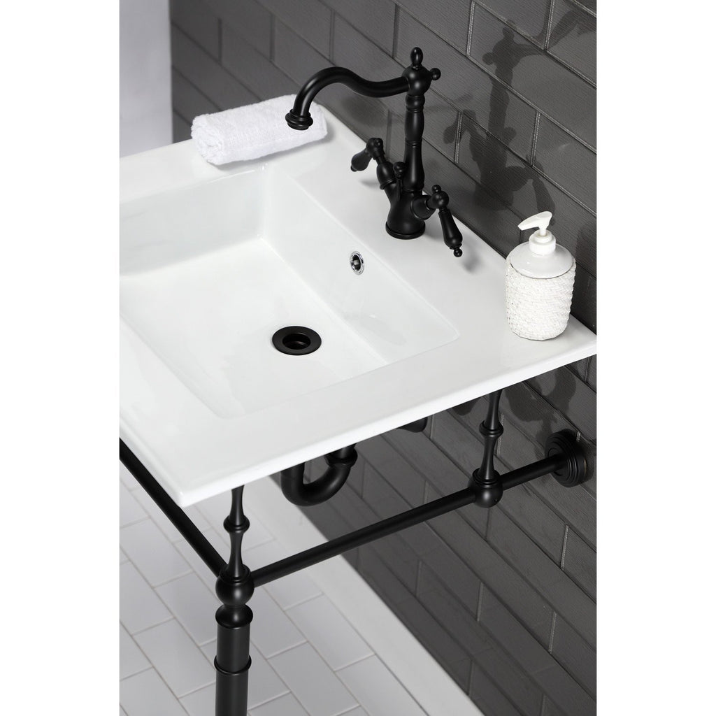 Continental 25-Inch Ceramic Vanity Sink Top (1 Hole)