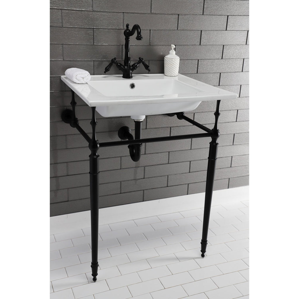 Continental 25-Inch Ceramic Vanity Sink Top (1 Hole)