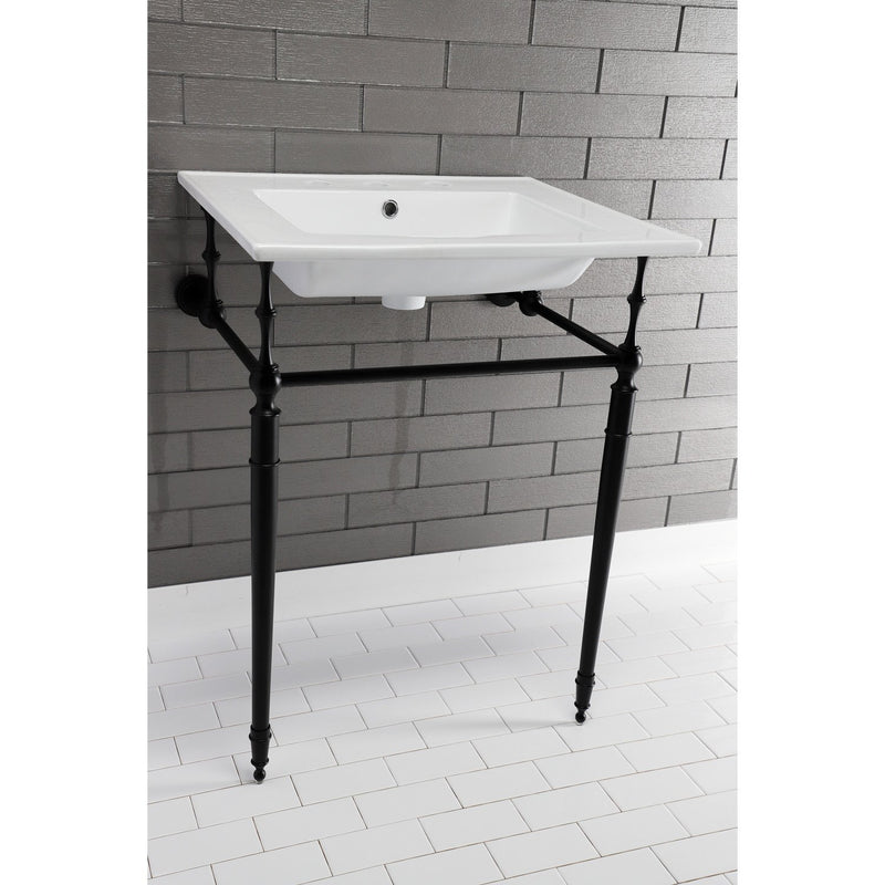 Continental 25-Inch Ceramic Vanity Sink Top (8" Faucet Drillings)