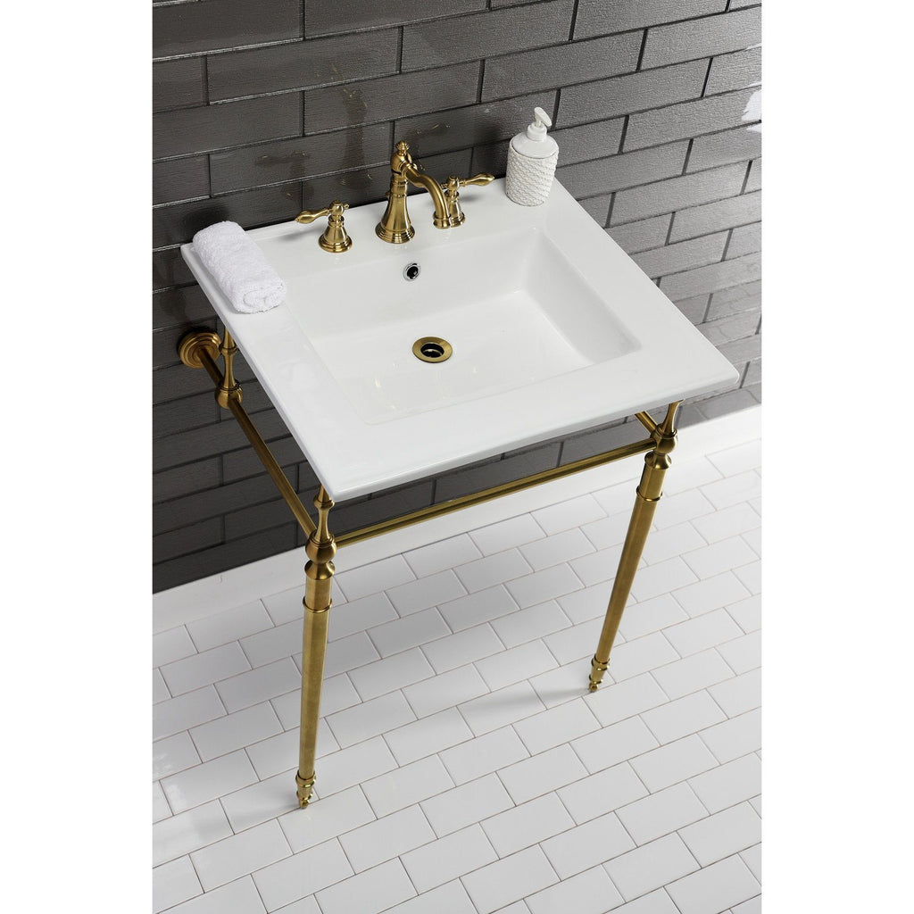 Continental 25-Inch Ceramic Vanity Sink Top (8" Faucet Drillings)