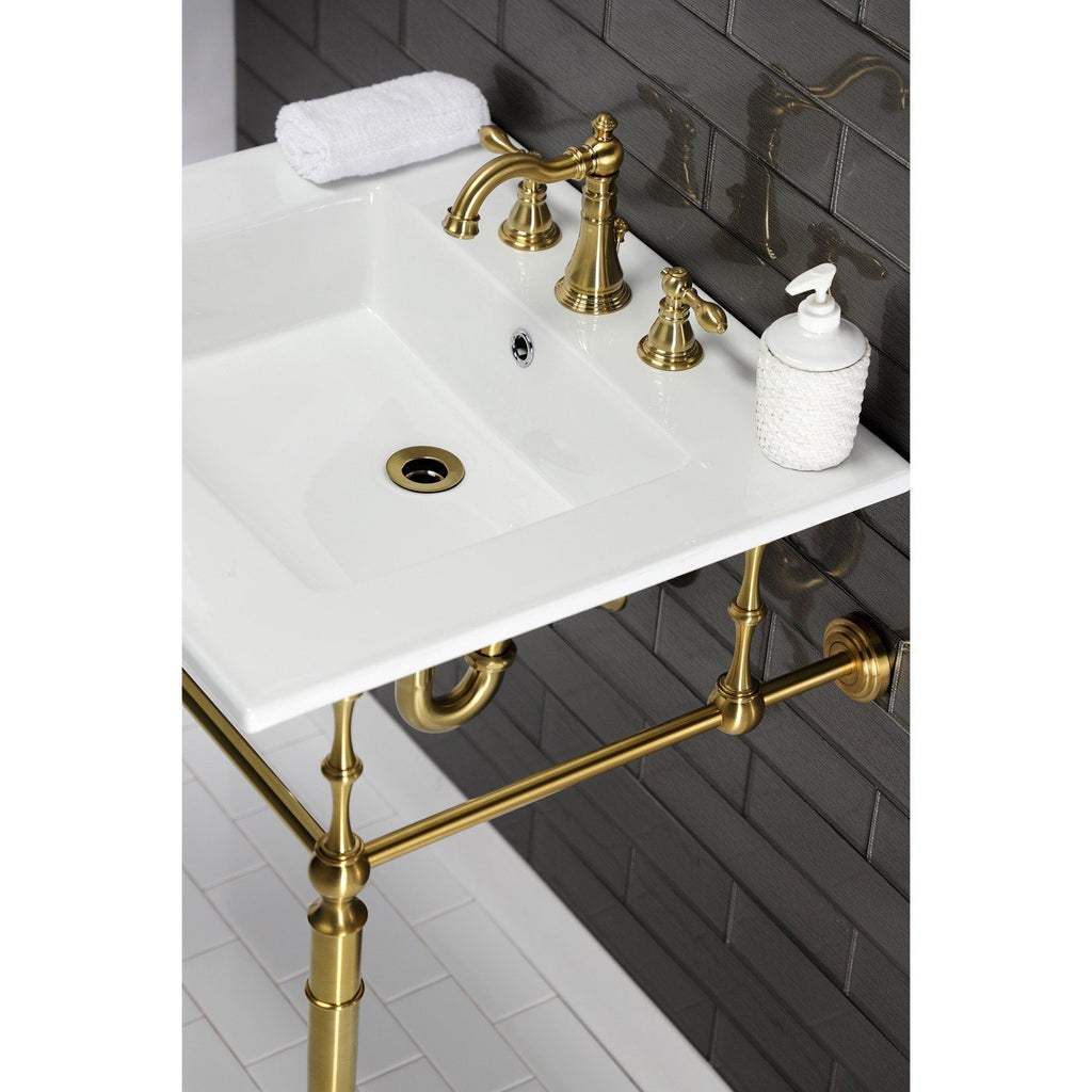 Continental 25-Inch Ceramic Vanity Sink Top (8" Faucet Drillings)