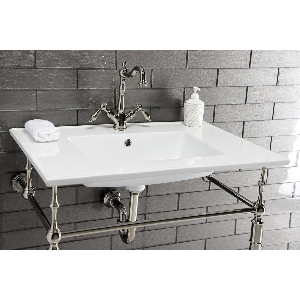 Continental 31-Inch Ceramic Vanity Sink Top (1 Hole)