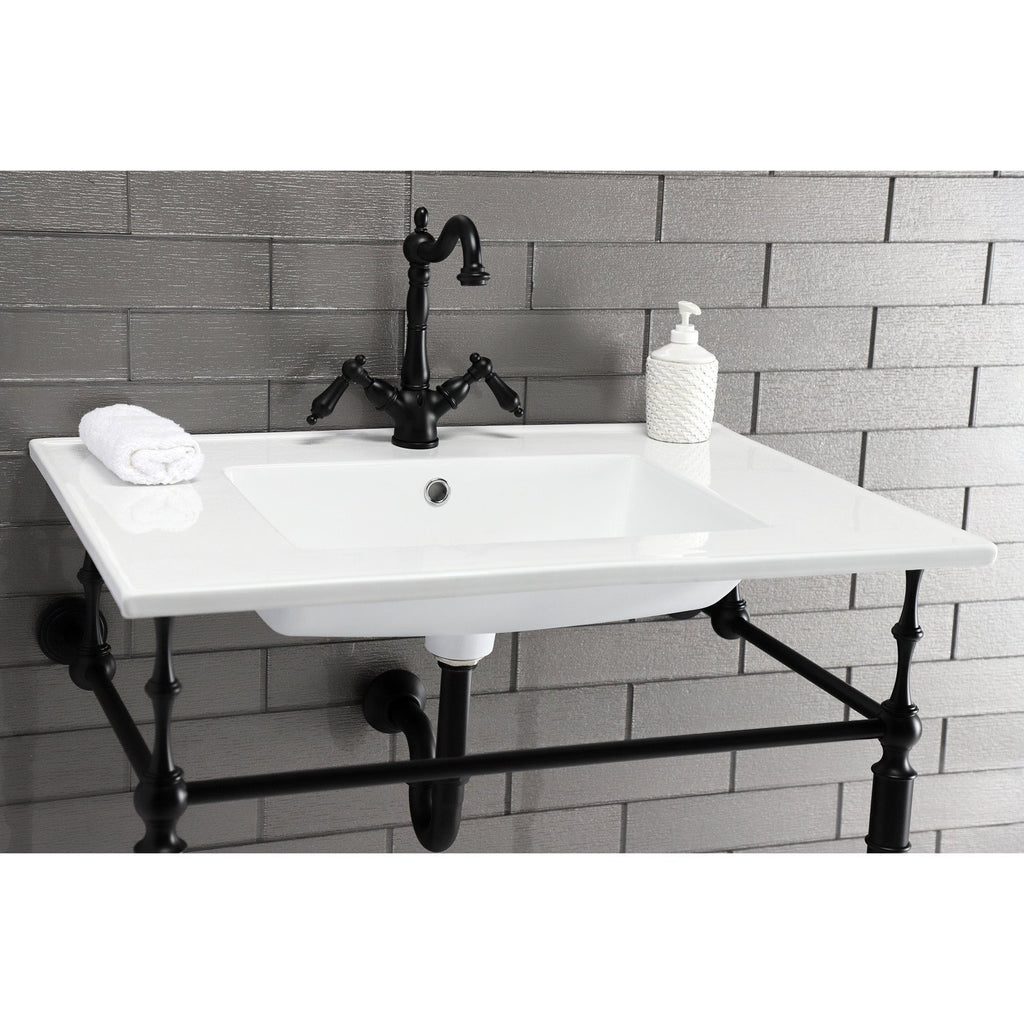 Continental 31-Inch Ceramic Vanity Sink Top (1 Hole)