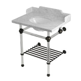 Pemberton 30-Inch Console Sink with Acrylic Legs (8-Inch, 3 Hole)