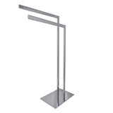 Edenscape 31-3/4 Inch Freestanding Pedestal Dual Towel Rack