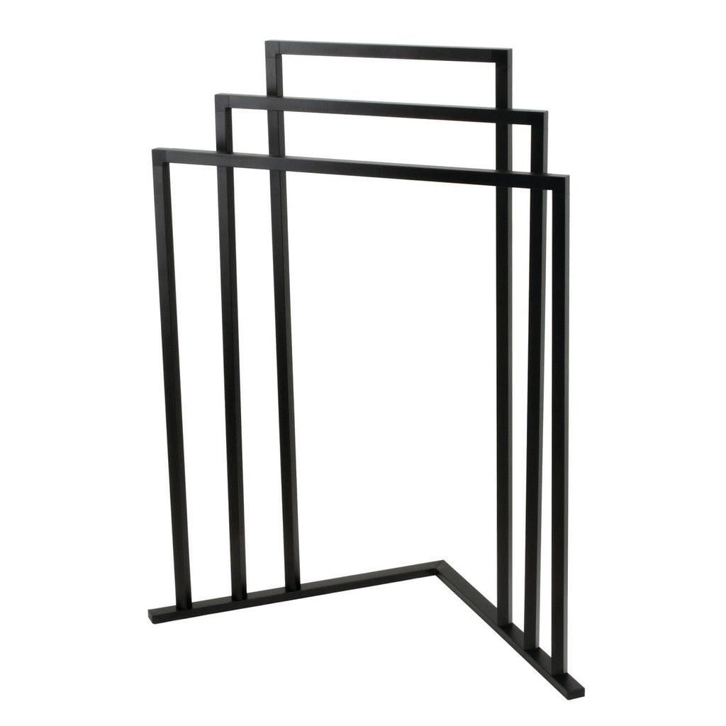 Edenscape 32-15/16 Inch Freestanding Pedestal 3-Tier L-Shaped Corner Towel Rack