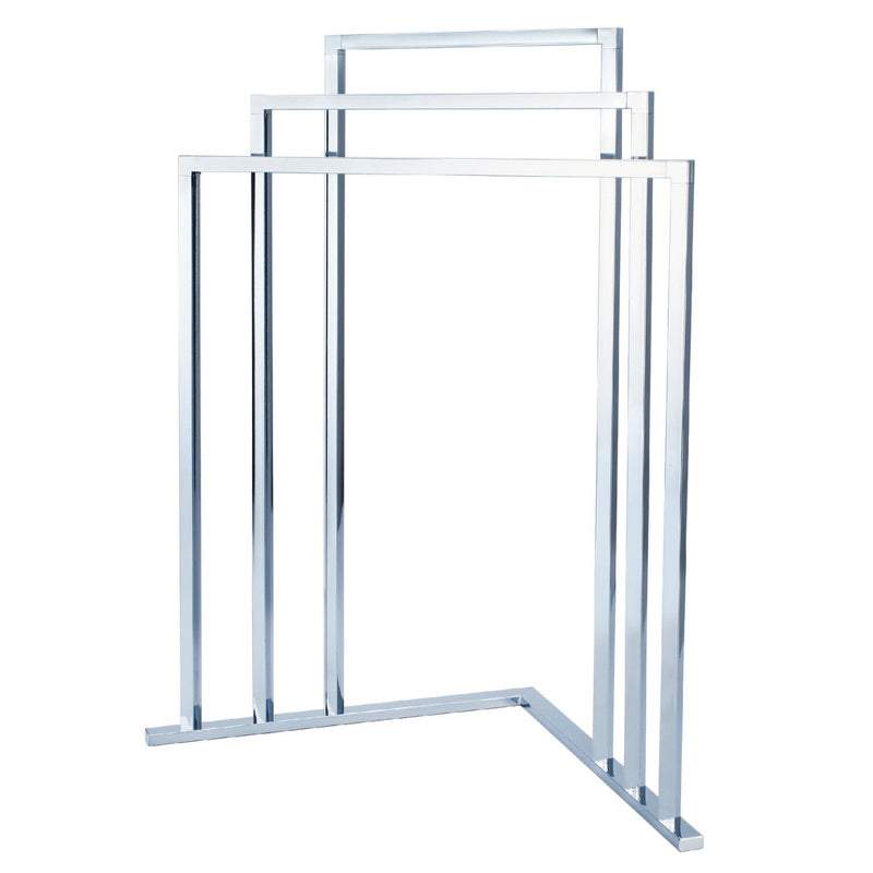 Edenscape 32-15/16 Inch Freestanding Pedestal 3-Tier L-Shaped Corner Towel Rack