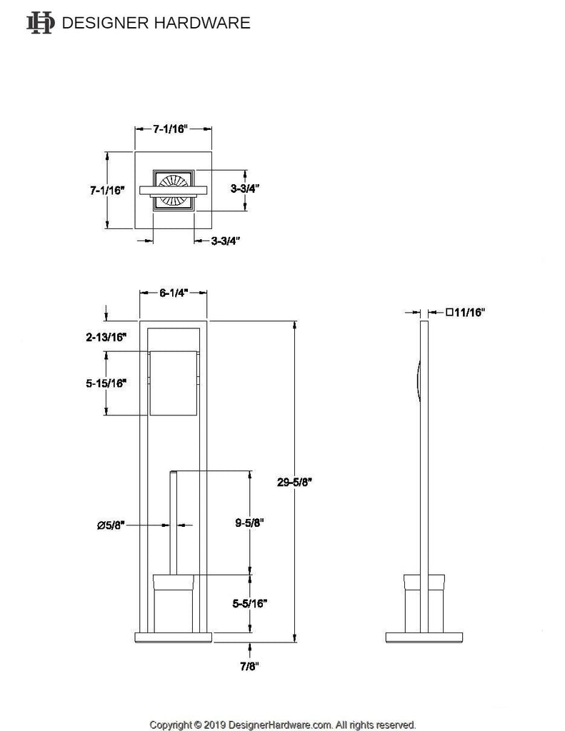 Edenscape Freestanding Toilet Paper Holder with Brush and Holder