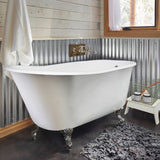 Onamia 57-Inch Cast Iron Single Slipper Clawfoot Tub (No Faucet Drillings)