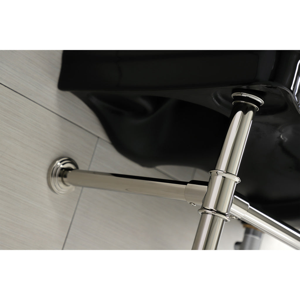 Imperial 36-Inch Ceramic Console Sink with Stainless Steel Legs (8-Inch, 3-Hole)