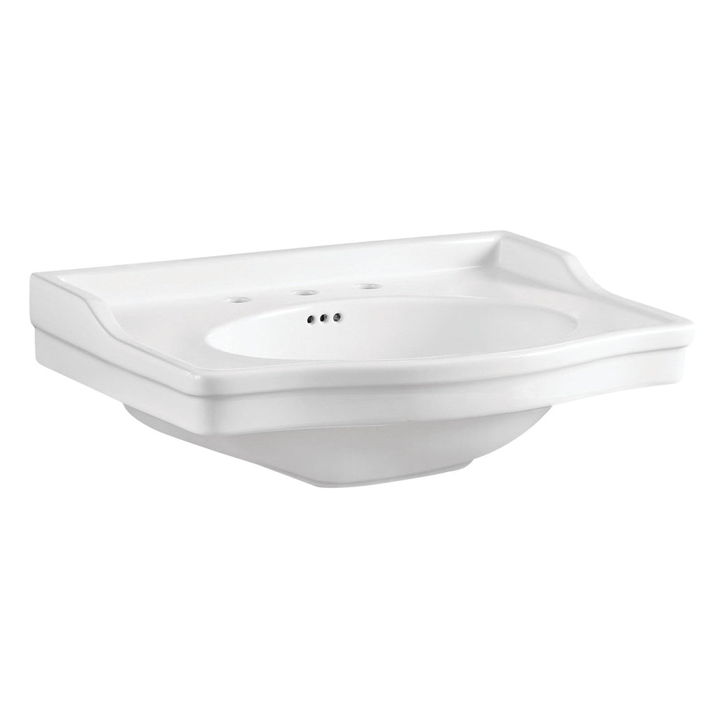 Victorian 30-Inch Ceramic Console Sink (8-Inch, 3-Hole)