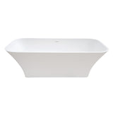 Arcticstone 69-Inch Solid Surface White Stone Freestanding Tub with Drain