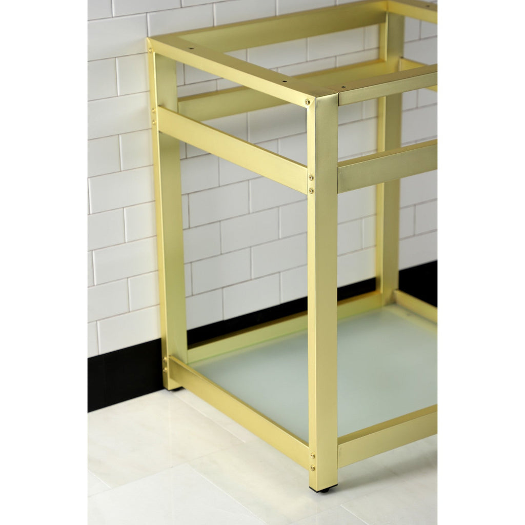 Kingston Commercial Steel Console Sink Base with Glass Shelf