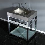 Kingston Commercial Steel Console Sink Base with Glass Shelf