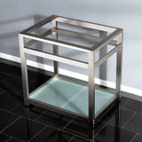 Kingston Commercial Steel Console Sink Base with Glass Shelf